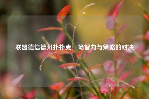 联盟德信德州扑扑克一场智力与策略的对决