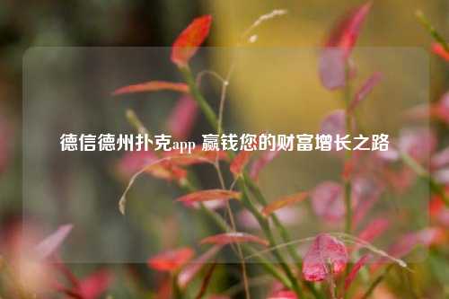 德信德州扑克app 赢钱您的财富增长之路