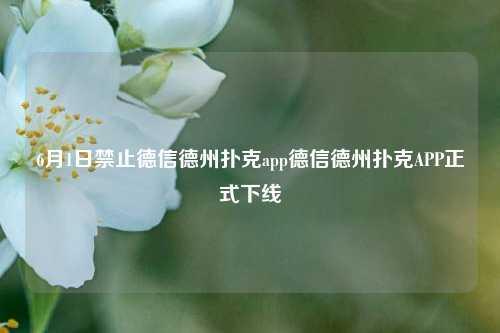 6月1日禁止德信德州扑克app德信德州扑克APP正式下线