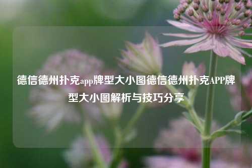 德信德州扑克app牌型大小图德信德州扑克APP牌型大小图解析与技巧分享