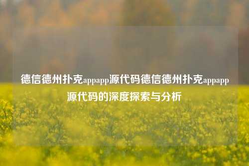 德信德州扑克appapp源代码德信德州扑克appapp源代码的深度探索与分析