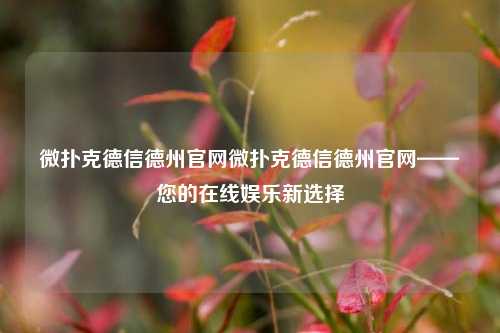 微扑克德信德州官网微扑克德信德州官网——您的在线娱乐新选择