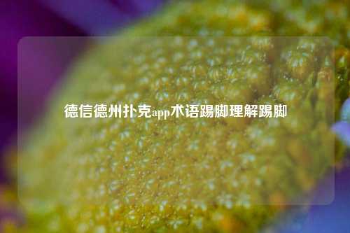 德信德州扑克app术语踢脚理解踢脚