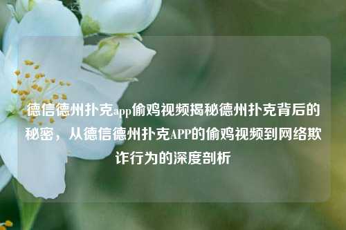 德信德州扑克app偷鸡视频揭秘德州扑克背后的秘密，从德信德州扑克APP的偷鸡视频到网络欺诈行为的深度剖析