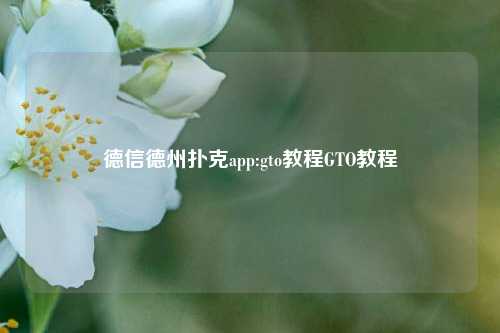 德信德州扑克app:gto教程GTO教程