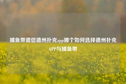 捕鱼带德信德州扑克app哪个如何选择德州扑克APP与捕鱼带