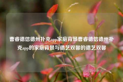 曹睿德信德州扑克app家庭背景曹睿德信德州扑克app的家庭背景与德艺双馨的德艺双馨